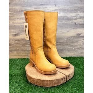 NEW No Boundaries Women - Size 7.5 - Tan Campus Style Stitch Mid Calf Boots